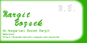 margit bozsek business card